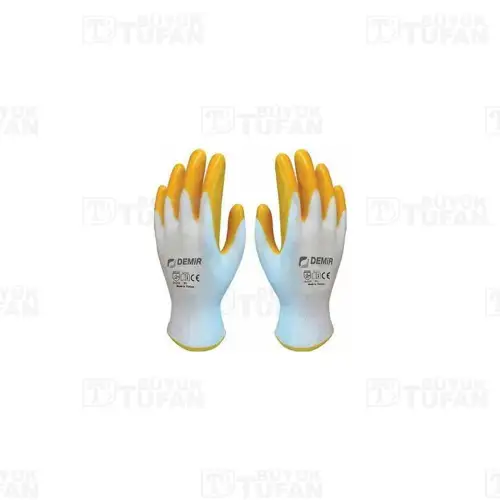 10 NO NİTRİL ELDİVEN SARI ZEBRA DEMİR (DZ-04)